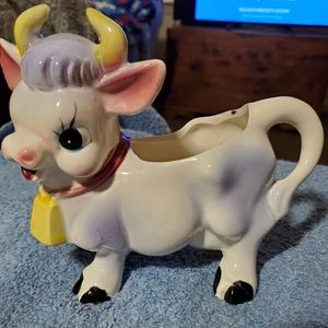 Vintage Purple Cow Creamer